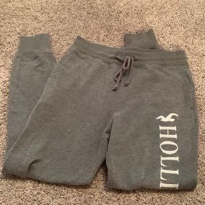 Gray hollister high rise joggers size XS